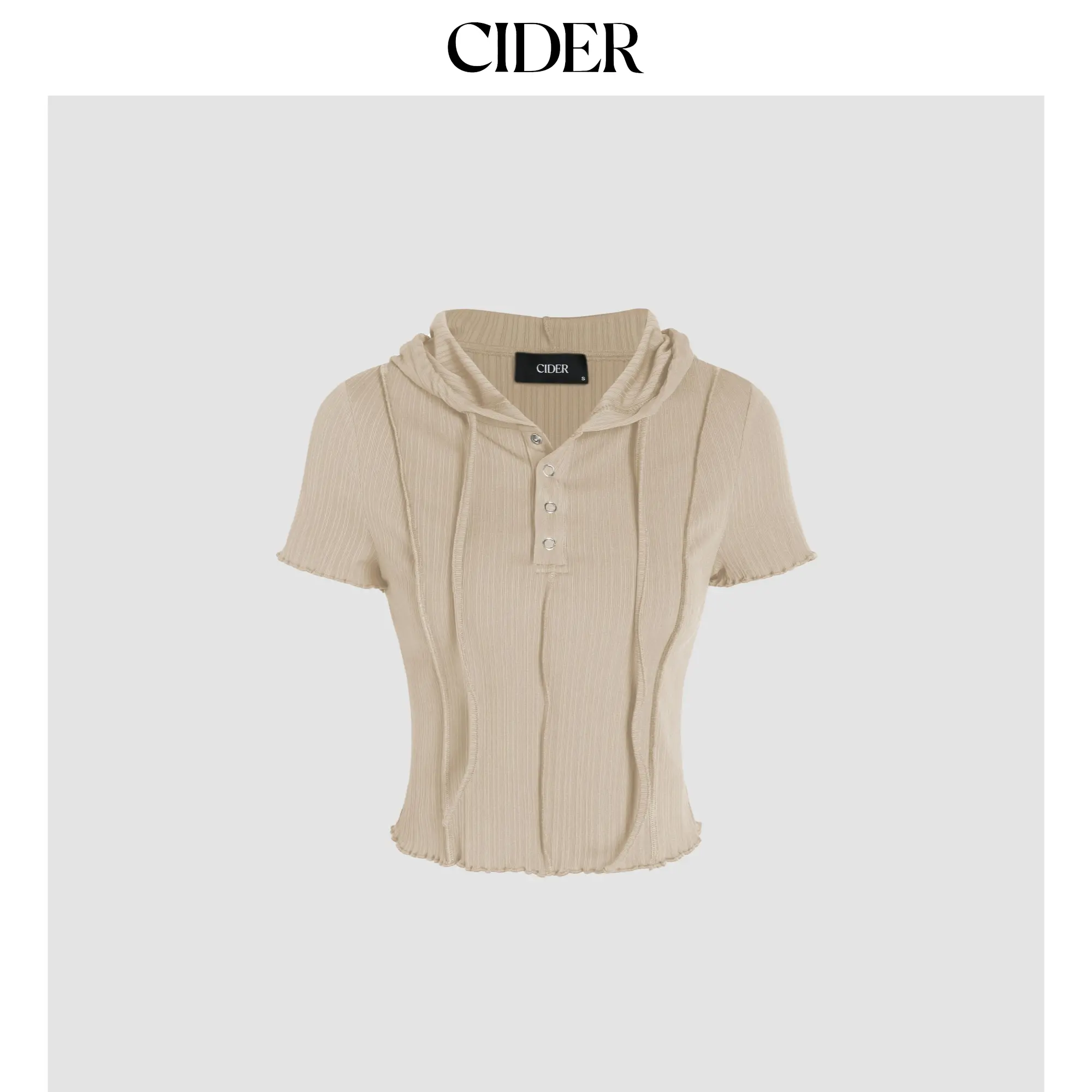 Cider [3 colors, size 0-26] Button Up Short Sleeve Crop Hoodie SummerWins SummerFinds