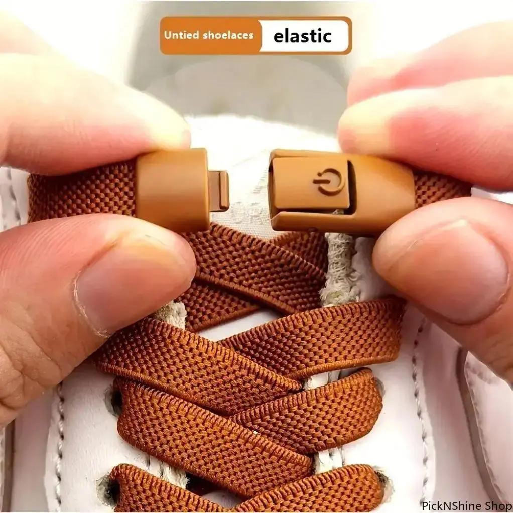 Elastic No-Tie Shoelaces for Men & Women, 39.37-inch Fashion Laces with Metal Lock Tips, Adjustable for Casual Sneakers, Daily Use & Travel, Men's Casual Sneakers, 39.37 Inches, Clothes, Universal Fit, Synthetic Lace, Casual Wear, All Ages