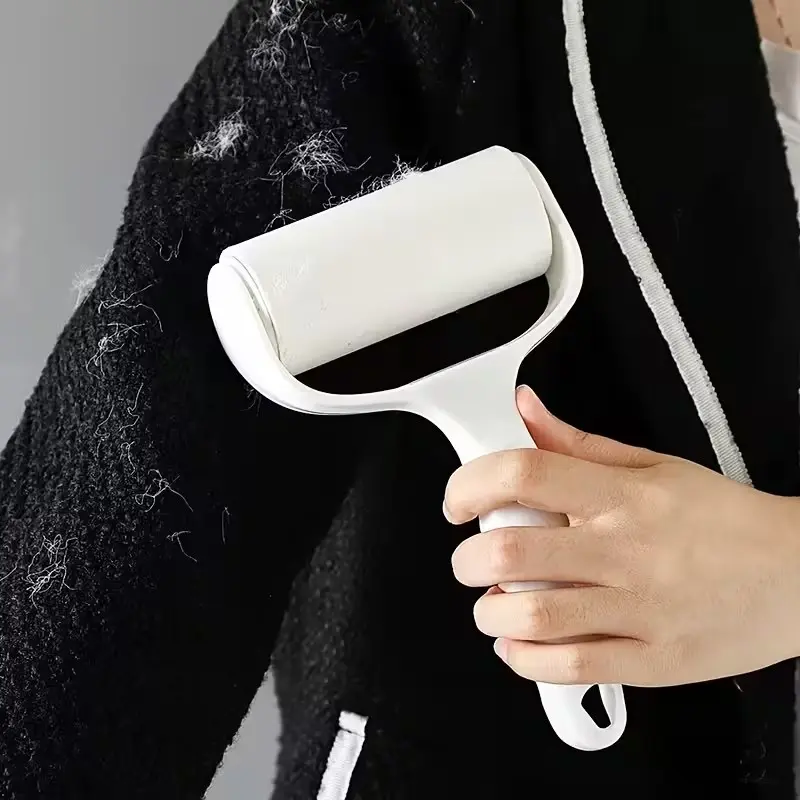 Reusable Lint Roller Set with Handle, 5 Replacement Rolls, Easy-To-Use Design, Ideal for Clothes, Pets, Furniture Dust Removal
