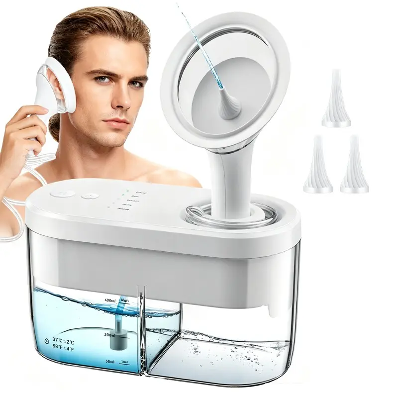 Electric Ear Irrigation Cleaner, 4 Modes for Ear Cleaning Tool, 400ML Automatic Sewage Recycling, Ear Flush Kit Earwax Removal Tool