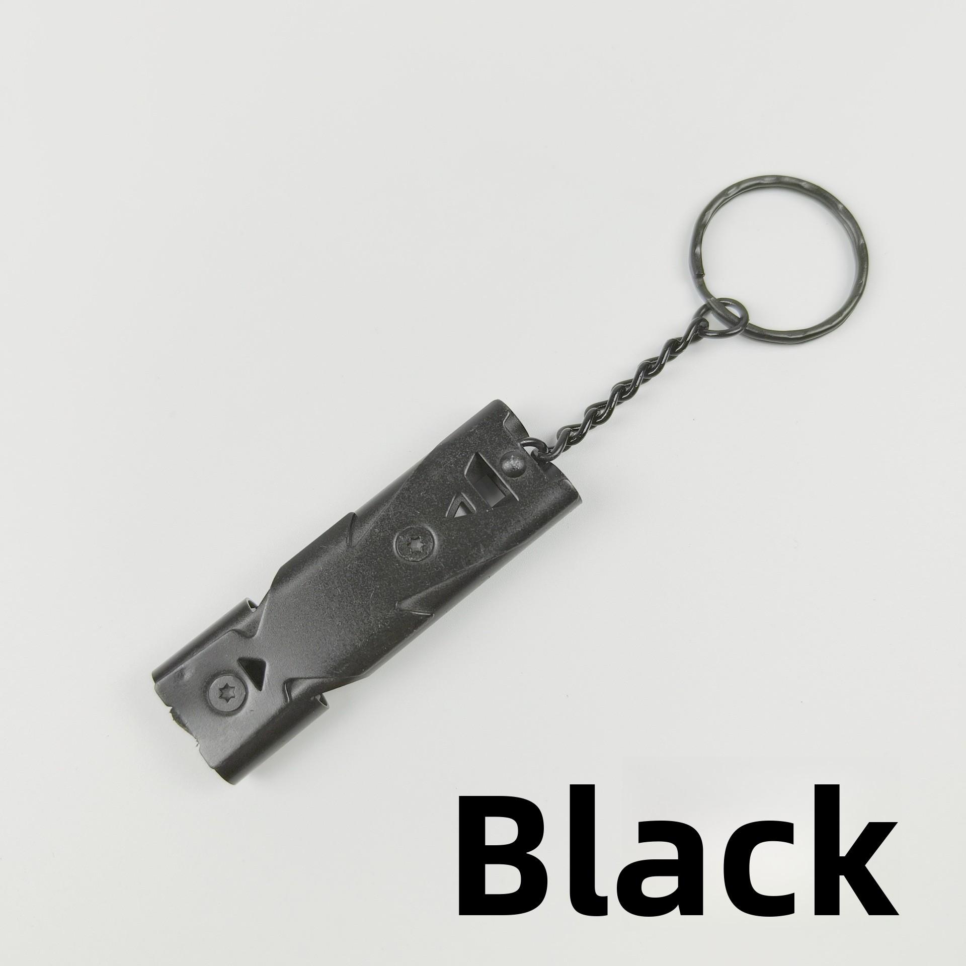Survival whistle, double-barreled blast whistle Outdoor rescue whistle Stainless steel high-frequency earthquake rescue whistle high decibel