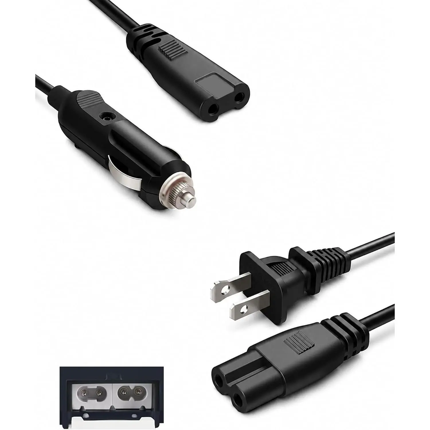 Power Cord for Electric Lunch Box, 12/24v for  Use, 110v for  Office Use, Lunch Box  Heater Plug, Portable Electric Lunch Box Replaceable Power Cord