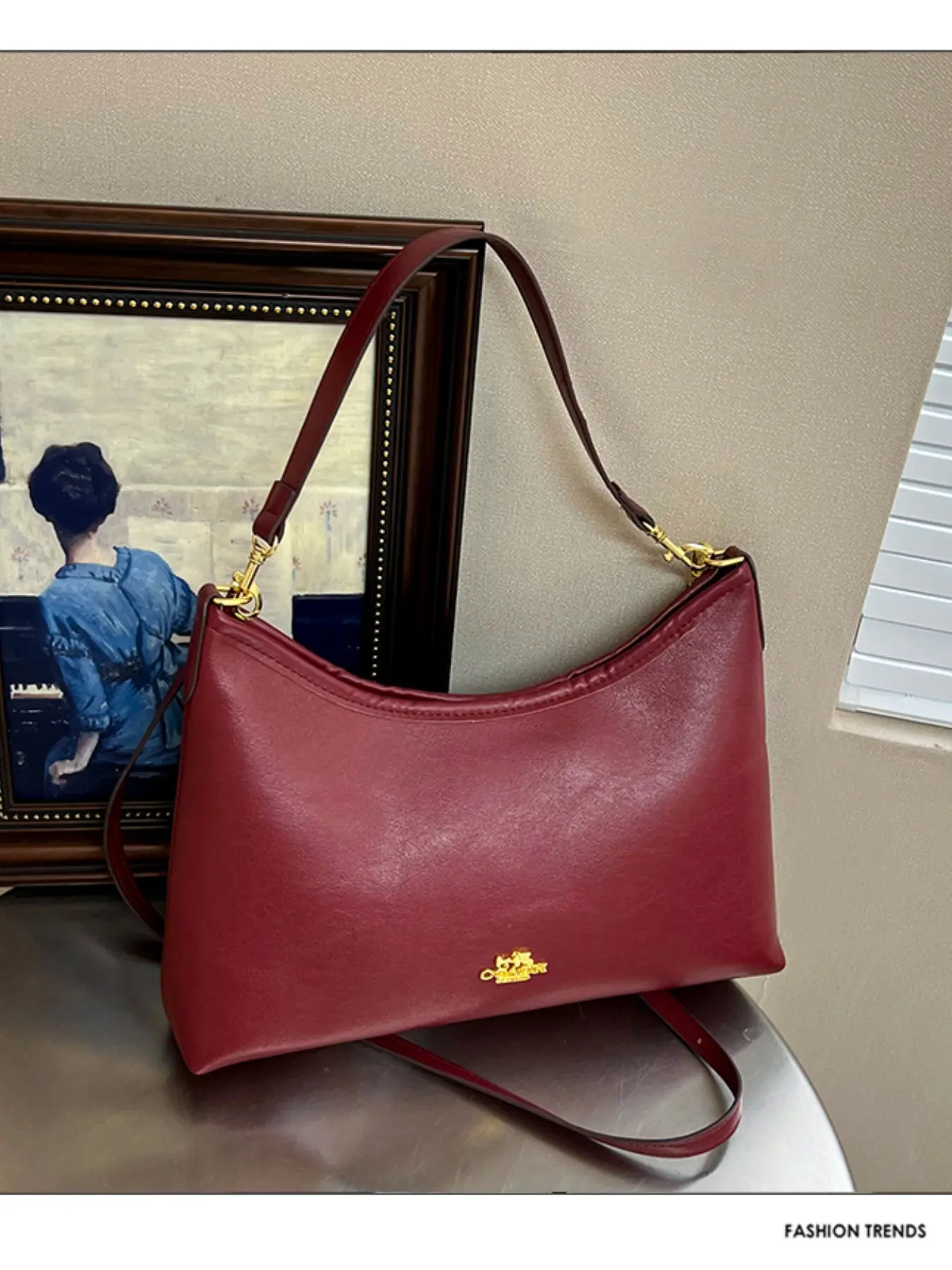 Women's Solid Color Patchwork Handbag, Yogodlns Boston Bag, Minimalist Commuter Formal Style, Versatile Daily Use