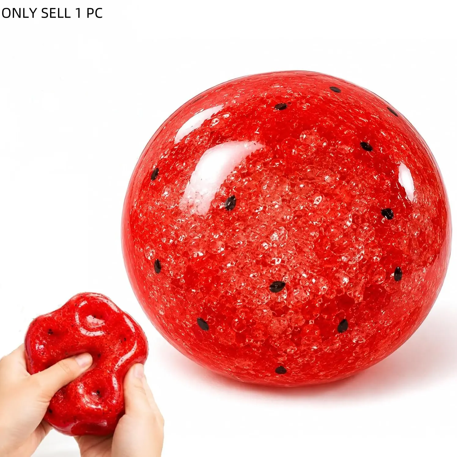 Slushy Watermelon Squishy, Watermelon Fruit Stress Ball, Soft Filled Squeeze Toy, Anxiety Relief, Desk Office Fun, Party Gift, Squishy Fidgets