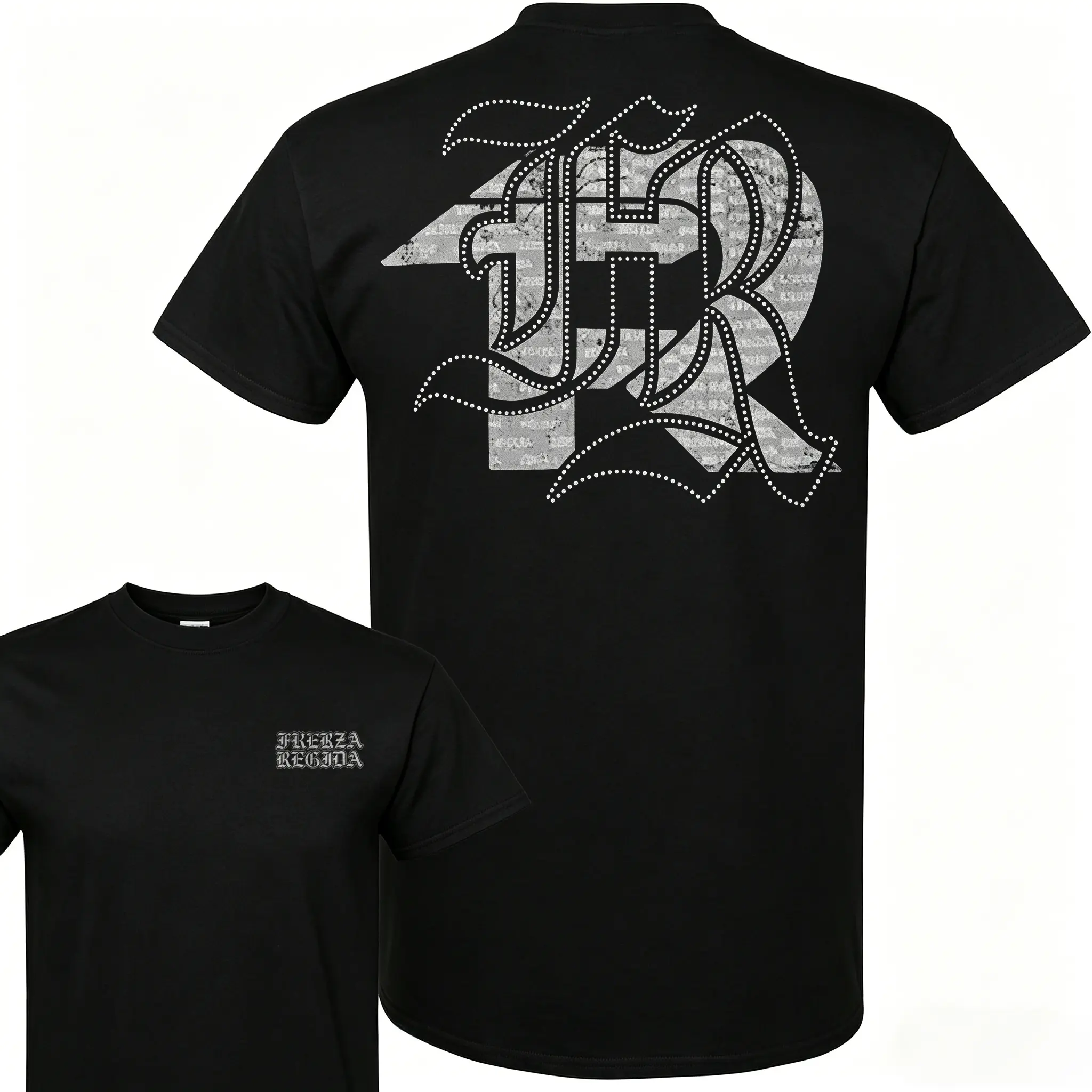 Unisex Fuerza Regida Stone Graphic Cotton Shortsleeve T-Shirt - Fashion Matching Basic Sports Top, Ideal for Fans, Fabric, Casual
