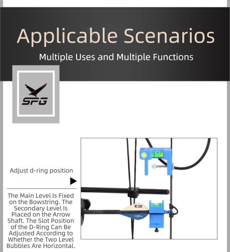 Compound Bow Tuning Level - Mini Bubble Level for Arrow Rest Calibration, Ensures Perfect Bow Alignment, Must-Have Gear for Archery Shops & Home Tuning