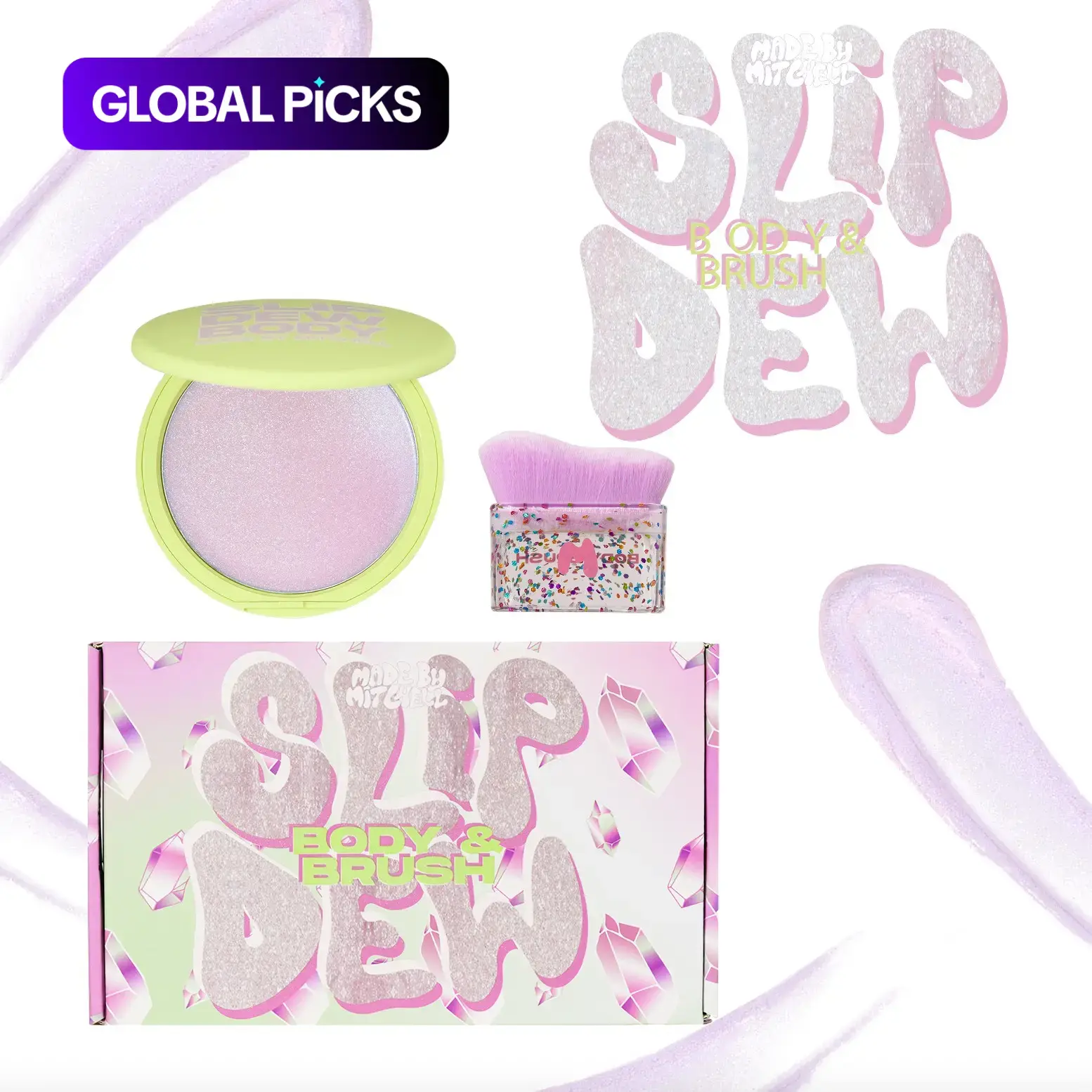 Slip Dew Body Highlighter by Mitchell, Luminous Glow, Face & Body Use, Multi Use Highlighter