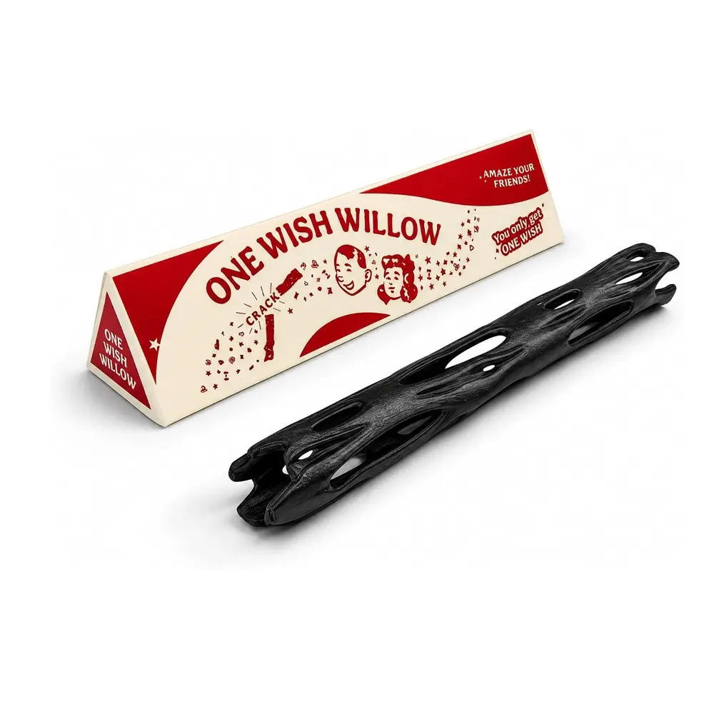 One Wish Willow Stick with Box, Gift Boxed, 3D Printed Wishing Willow Wish-Making Snap Stick, Breakable Magic Lucky Charm for Spiritual Healing, Good Fortune, Wedding Favors & Birthday Gifts