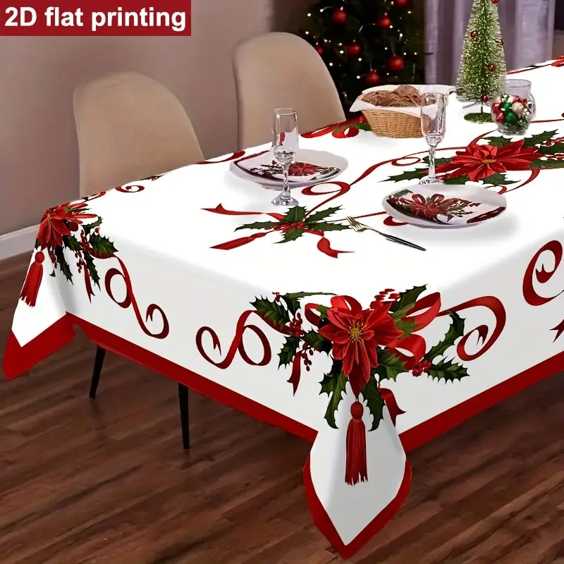 Polyester Rectangle Tablecloth, New Spring-Summer Pastoral-Themed, Home & Restaurant Party Holiday Indoor Decor