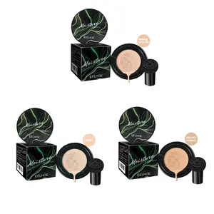 Eelhoe Mushroom-Shaped Air Cushion BB Cream - Flawless Natural Coverage Cosmetic, Waterproof, Brightening Nude Finish, Hyaluronic Acid & Peptides-Infused Facial Blemish Corrector