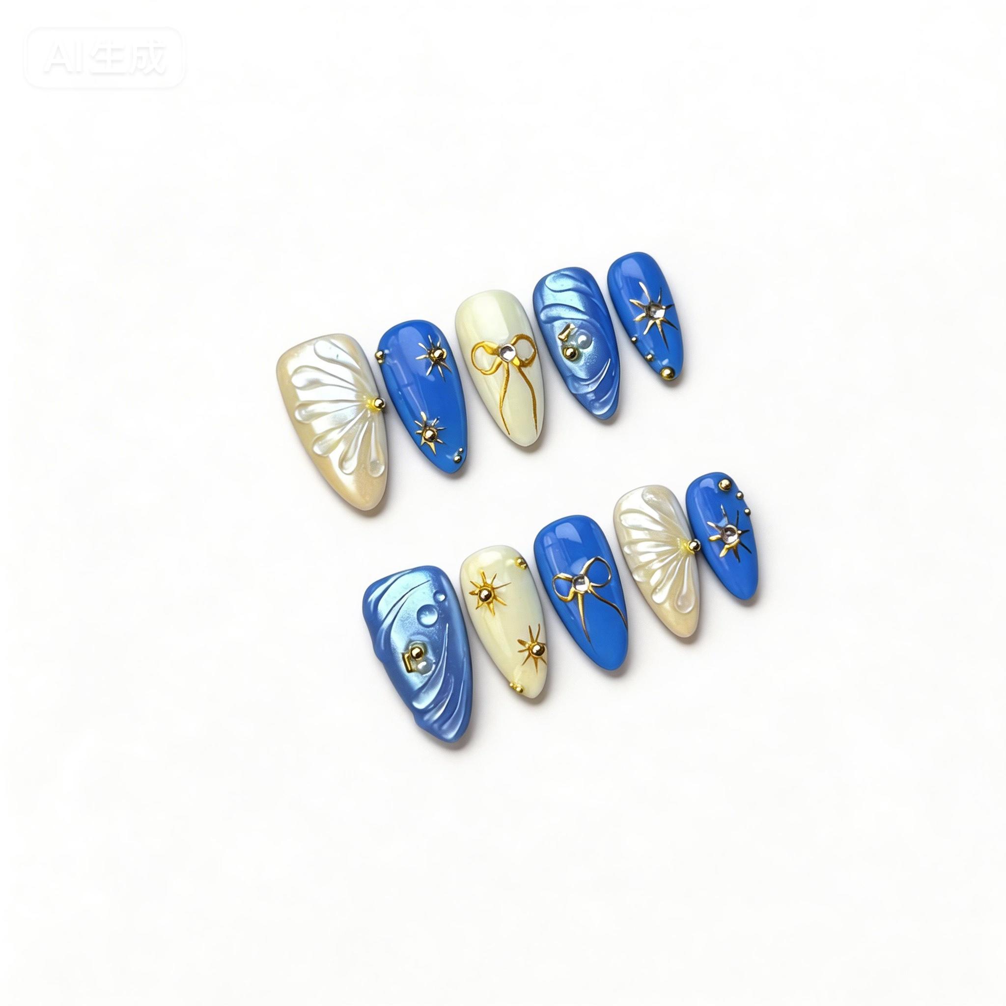 Vintage Cross Press-On Nails, Old Money Aesthetic Handmade Reusable False Nails, Luxury Cross Design Press On Manicure Set Nails for Women, Gothic Cross Nail Art