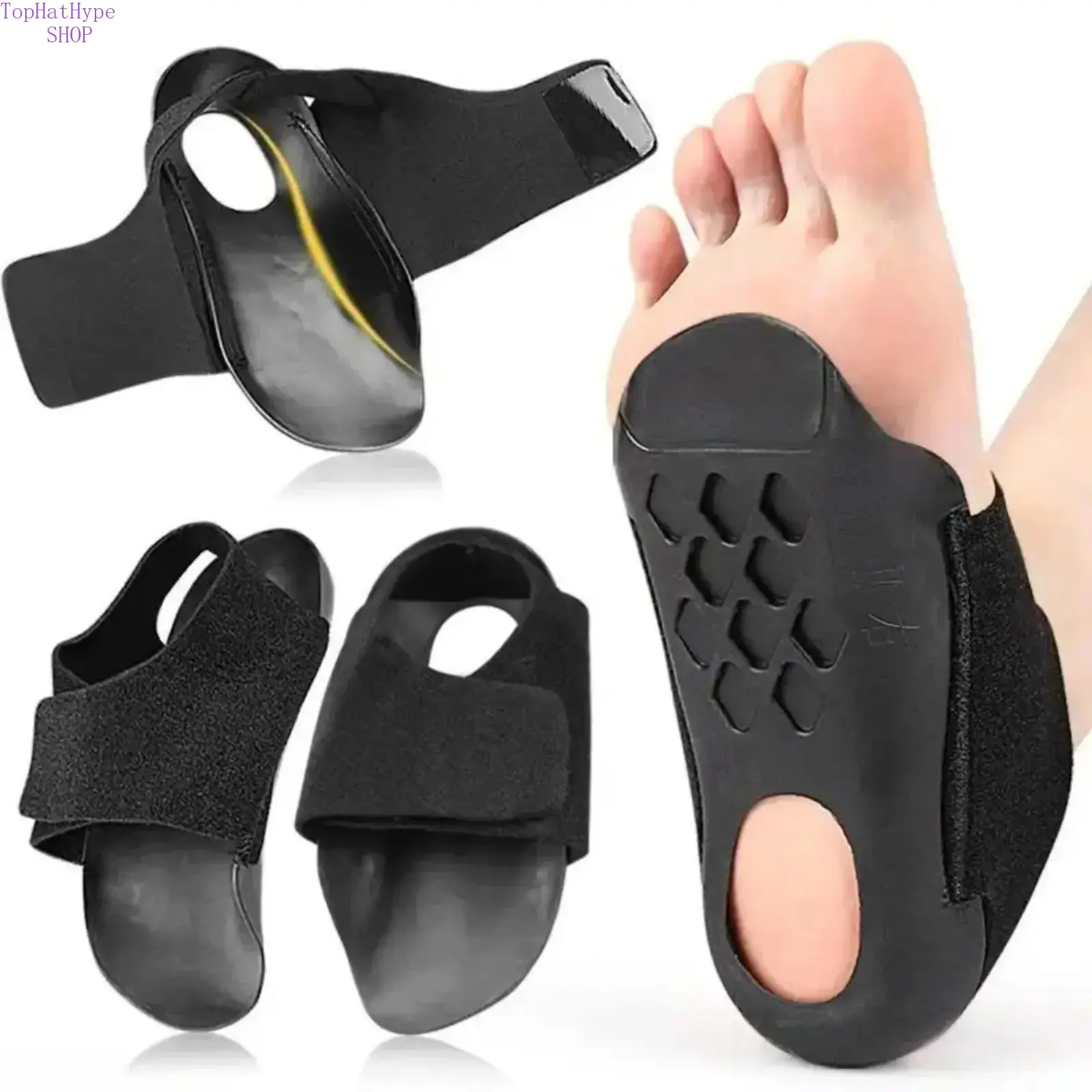 Orthotic Gel Insoles for Men and Women, Arch Support Inserts for Plantar Fasciitis, Flat Feet Pain Relief, Cushioned Shock-Absorbing Insoles for Running, Daily Wear Shoes (Sneakers, Athletic Shoes, Work Boots)