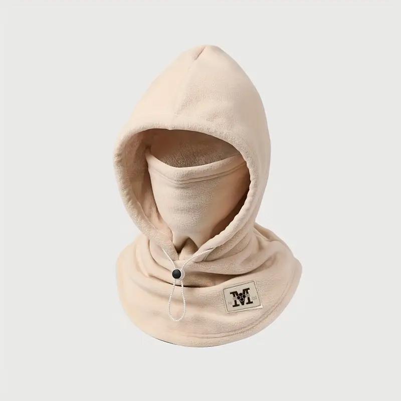 One-piece flannel warm mask hat, outdoor cycling windproof and cold autumn and winter style, warm hat with neck mask