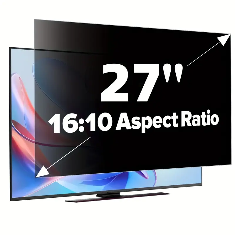 27-Inch Widescreen Monitor Privacy Screen Protector, 16:10 Aspect Ratio, Removable Anti-Glare & Anti-Blue Light Film for Computer Screens