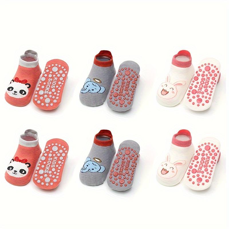 6 Pairs of cute cartoon socks boys & girls. Breathable, non -, with little tail gel trampolining. All - season floor socks