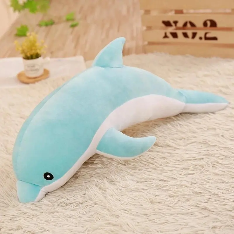 30cm Unisex Cute Animals Soft Plush Dolphin Toy - Stuffed Sofa Decor, Baby Pillow Cushion, Kids Gifts