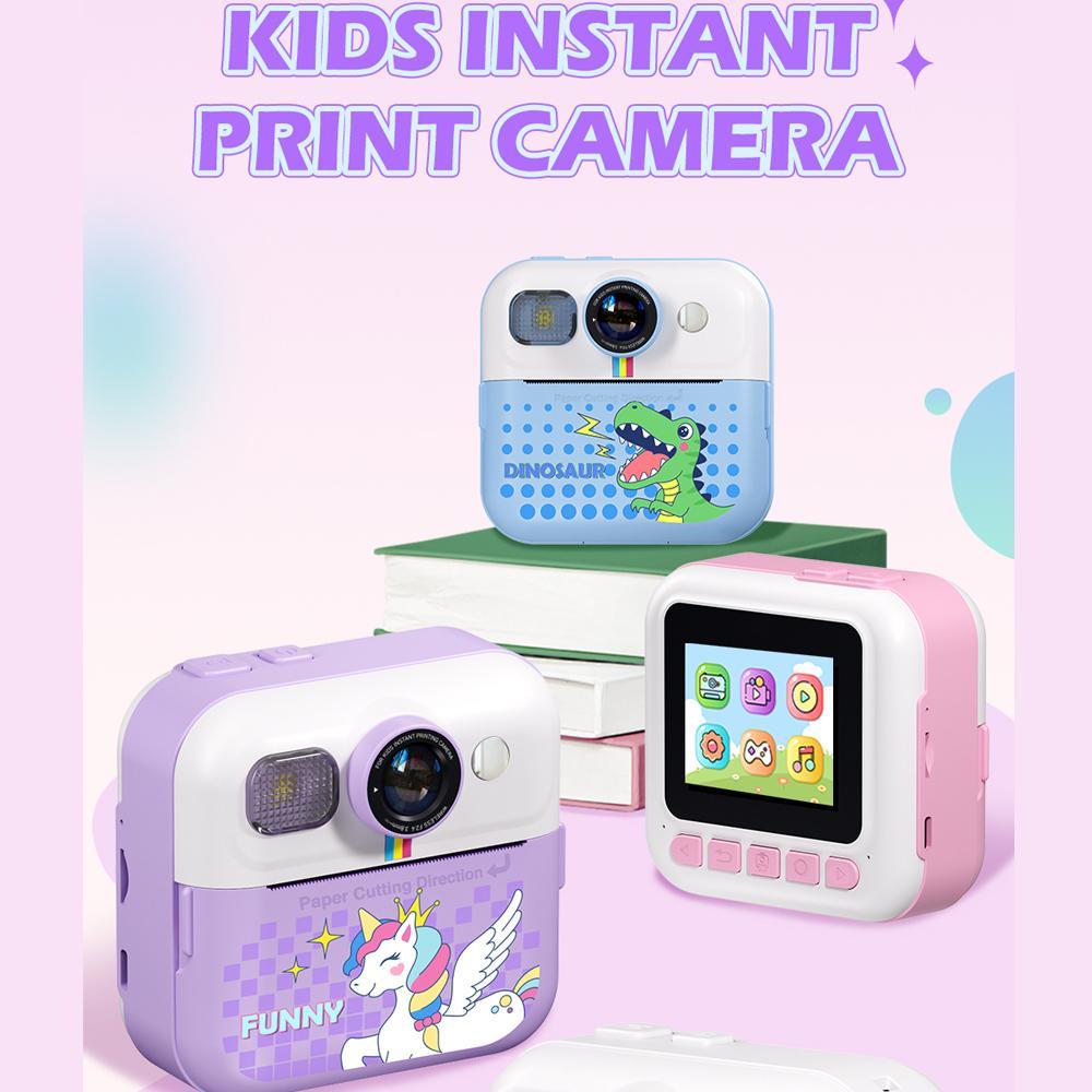 KGG Instant Print Photo Camera, 1 Count LCD Screen Digital Portable Camera with 32G TF Card & Photo Paper, Mini Thermal Printer Video Educational Toy Gift, Gifts