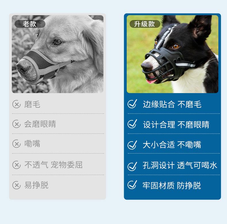 Adjustable Breathable Dog Muzzle Anti-Bite Anti-Bark Anti-Chew Pet Safety Mouth Cover for Small Medium Large Dogs