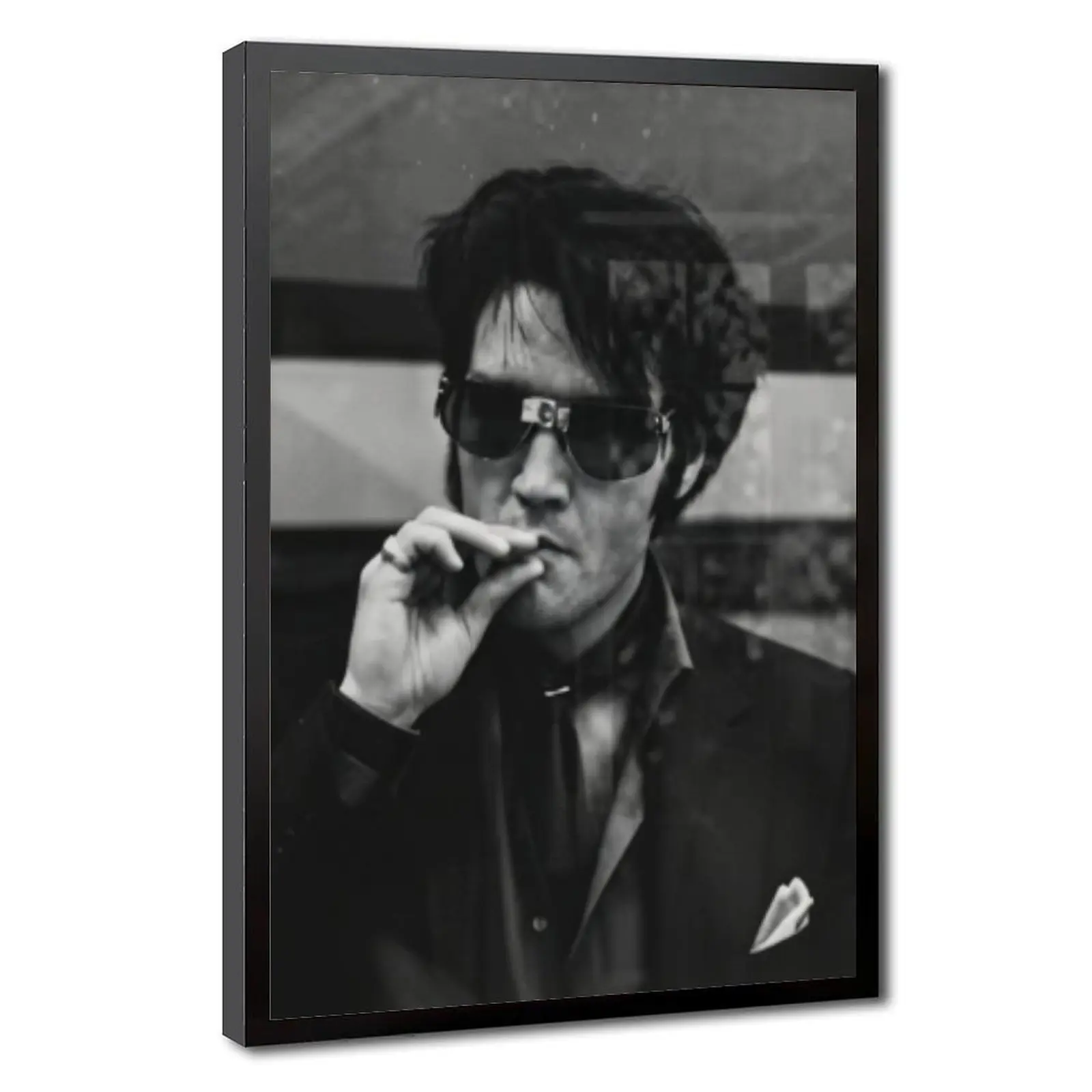 Elvis Presley Poster Vintage Celebrity Print Black White Photo Print Retro Rockstar Wall Art Old Hollywood Photography Gentleman Style Man Cave Bedroom Wall Decor
