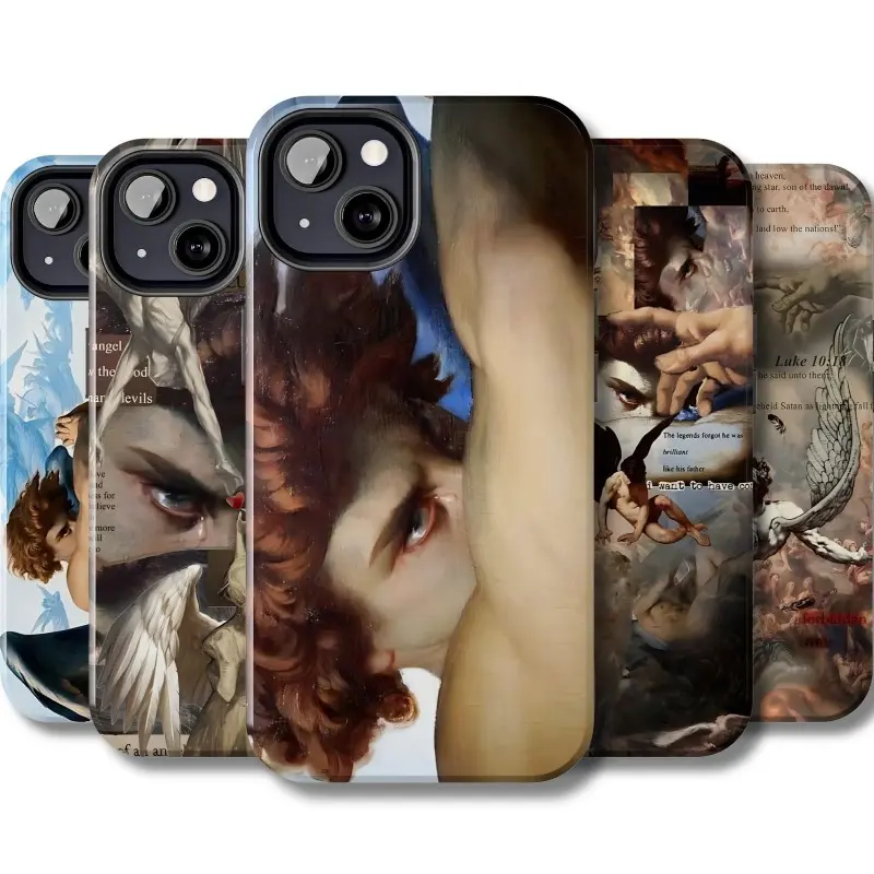 Durable Flexible TPU Phone Case with Alexandre Cabanel's *The Fallen Angel* Artistic Design, Protective Mobile Accessories for iPhone 11-17 Pro Max/Plus & Samsung Galaxy S23-S25 Series Devices