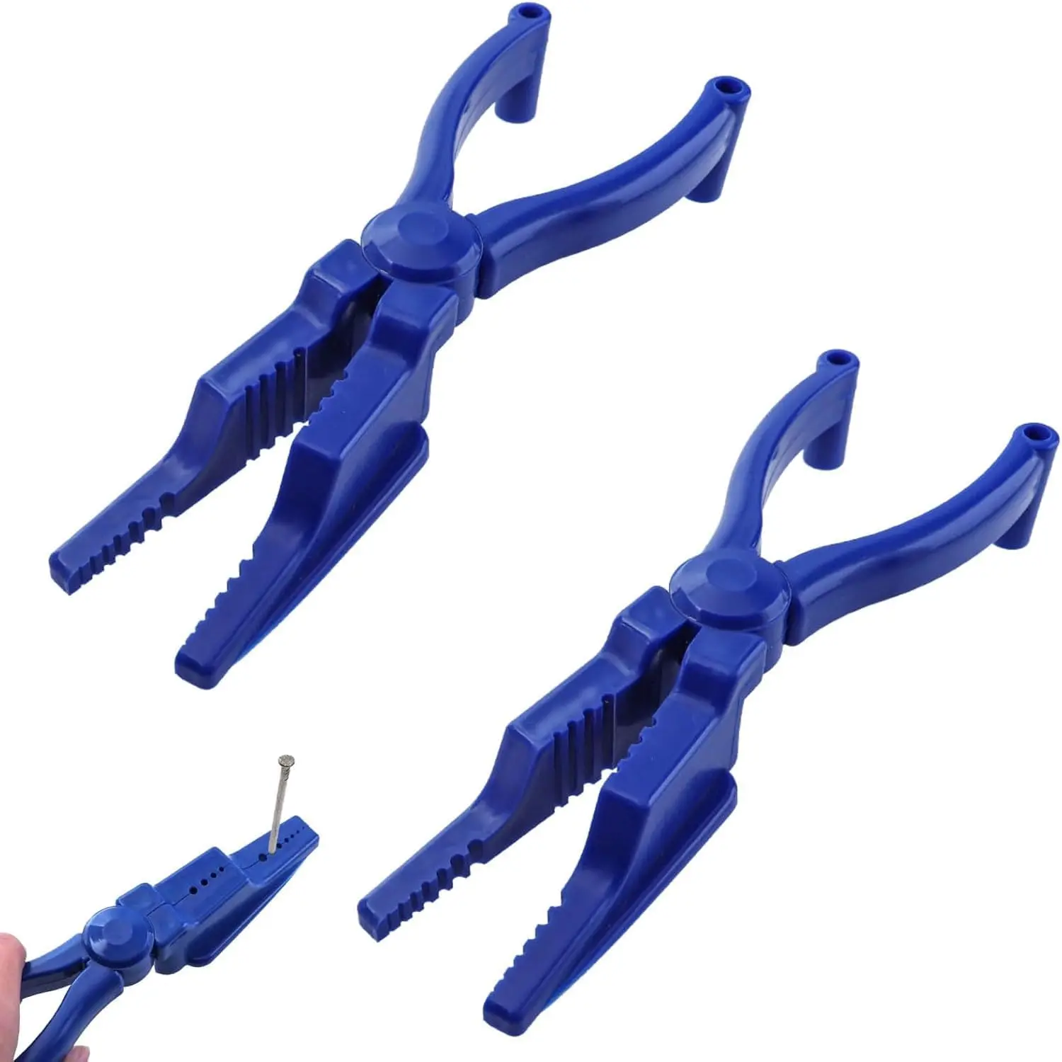 2 count  Holder for Hammering, Plastic Pliers, Finger Safe for Hammer Nails in Slip Joint Pliers,  Repair and Woodworking Tools