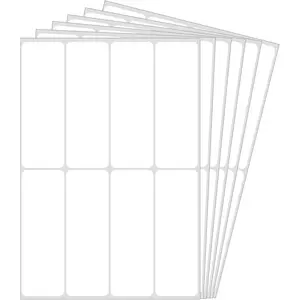 Ououstate 480 count Removable White Label Stickers, 3 x 1 Inch Blank Rectangle File Folder Labels Self Adhesive for Inventory Office Containers (White)