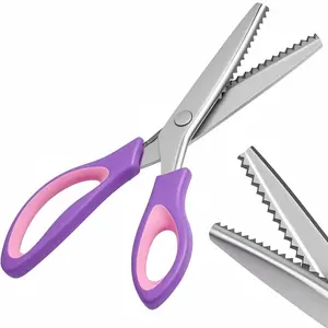 Professional Fabric Scissors, Zigzag Scissors for Textile Cutting, Handmade Craft Tools, Ideal for Sewing and Tailoring Projects