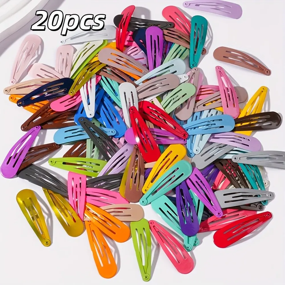 20pcs Candy Color Hair Clips, Non-Slip Hair Accessories, Strong Hold Metal Claw Clips, Durable Quick-Release Hair Clips, Daily & Party Styling Tools