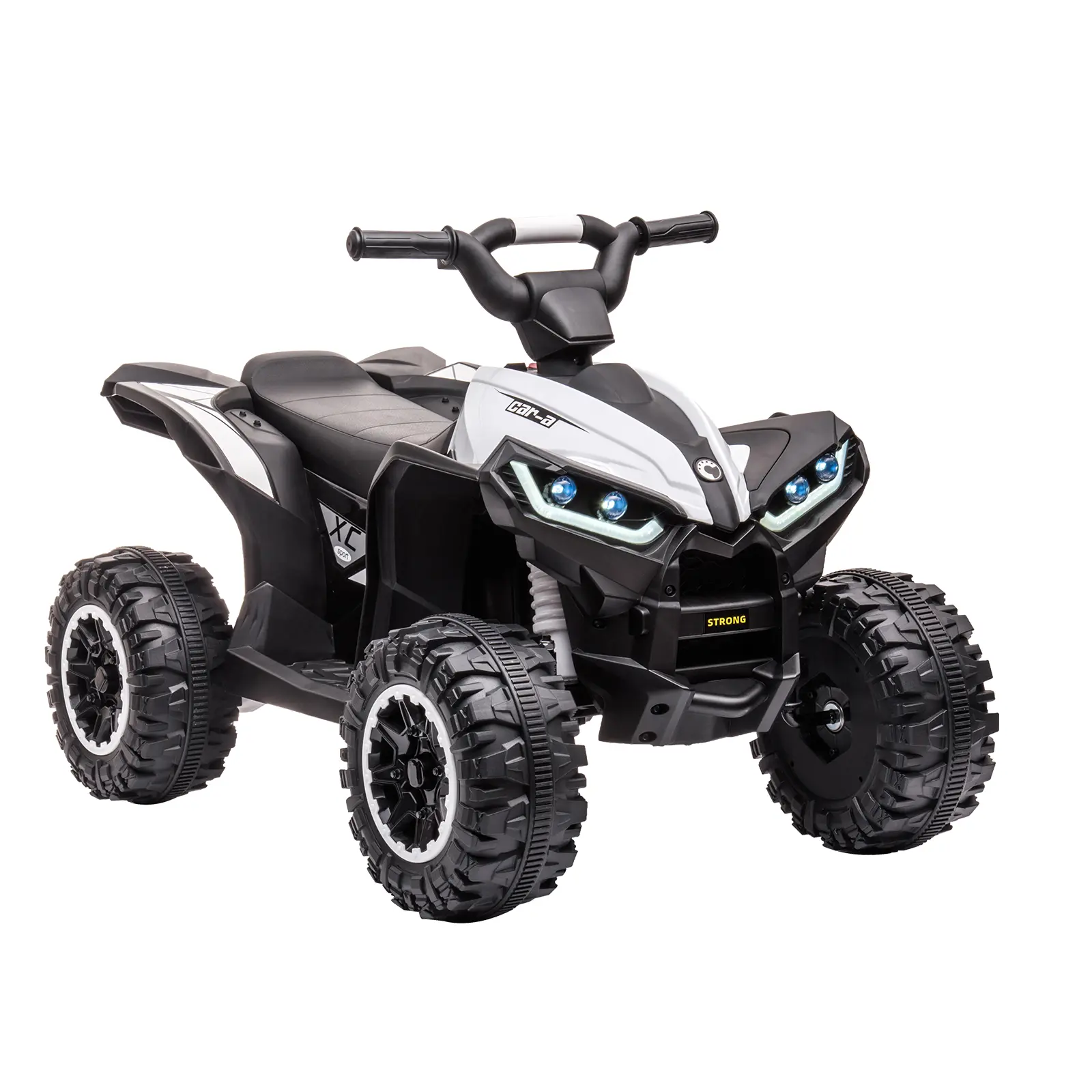 12V Electric Quad ATV for Toddlers – Dual Drive, Parental Remote, LED Lights, Music, Gentle Start, USB, High/Low Speed, Ages 3-8 Pink & White