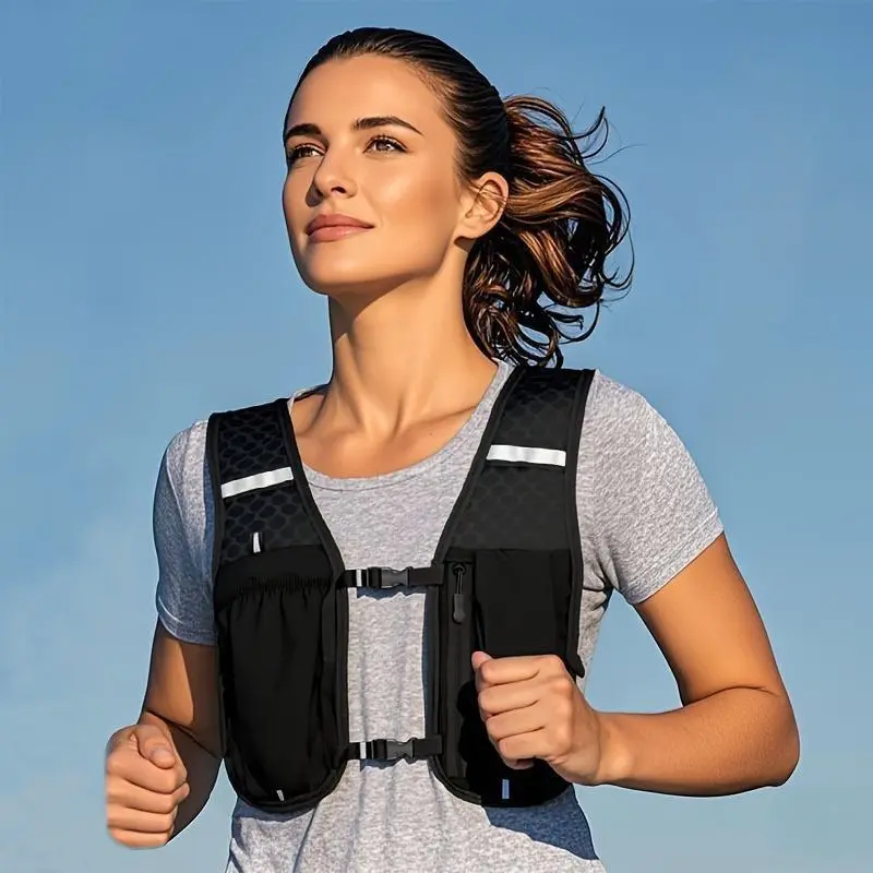 Lightweight Running Hydration Pack, Multi-Functional Portable Storage Bag, Outdoor Sports Gear, Unisex Running Vest, Easy-To-Carry