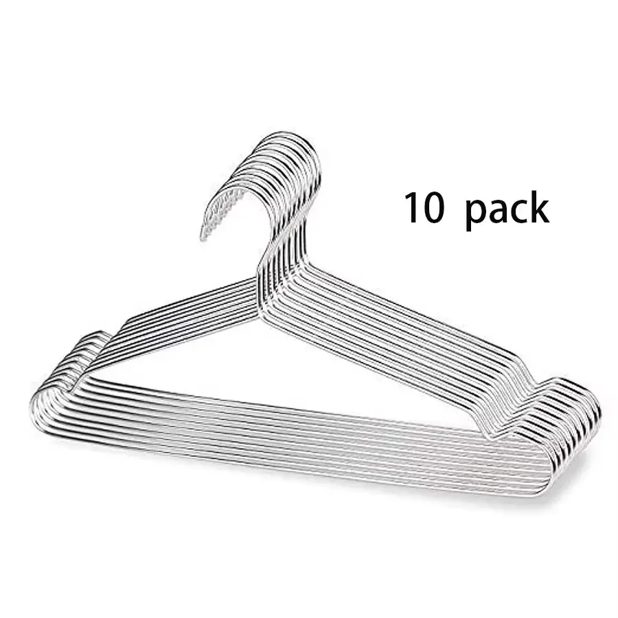 Wire Coat Hangers 10/20/30/40/50 Pack Strong Heavy Duty Stainless Steel Metal Ultra Thin Space Saving Clothes Hangers 16.5 Inch