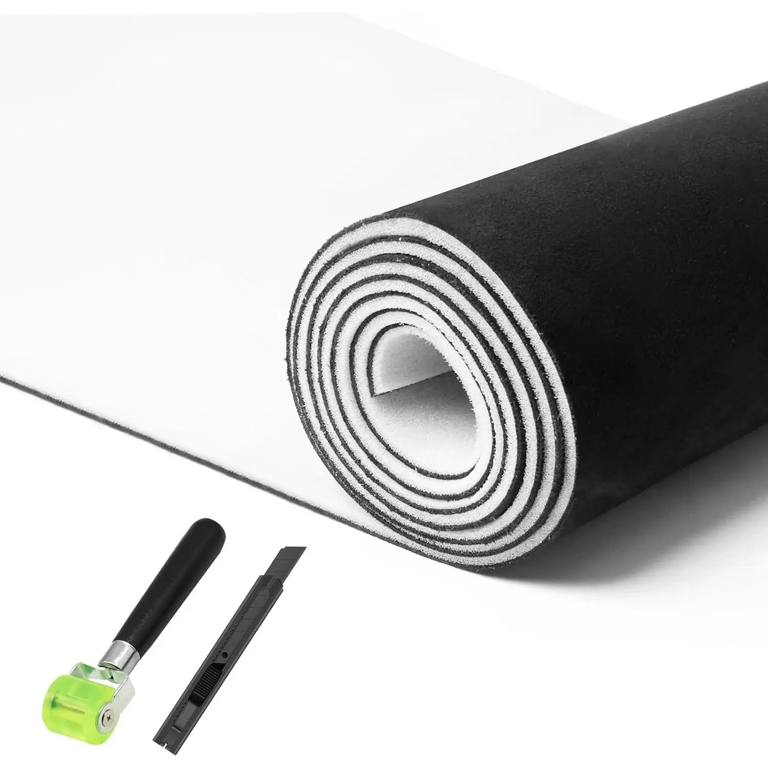 Black Suede Headliner, 98" L * 60" W with Foam Backing, Auto Interior Roof Replacement Material for Car, SUV, Boat, Pickup, Truck, RV, Home Repair/DIY Headliner Fabric