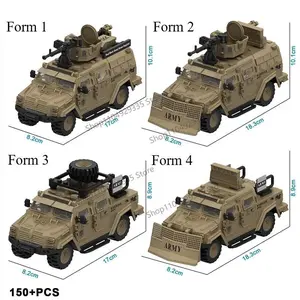 WW2 Military Soldier Figure Building Block Special Forces SWAT Character Shield Helmet Gun Accessories Armored Vehicle Brick Toy