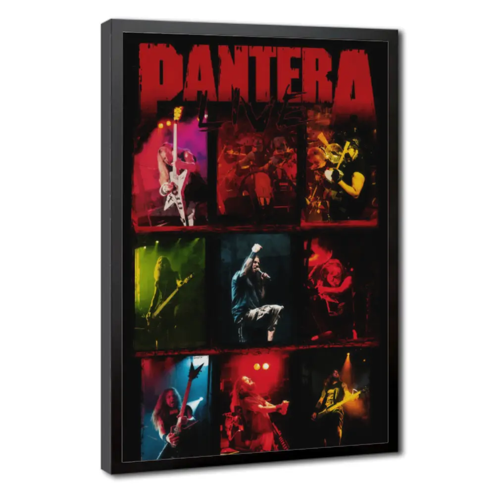 Pantera Live Music Poster - Lightweight Victorian Gothic Print Pattern, Multi-Size Home Decor Wall Art for Man Cave, Kid Room & Classroom, Rustic Cabin Gift Home Supply