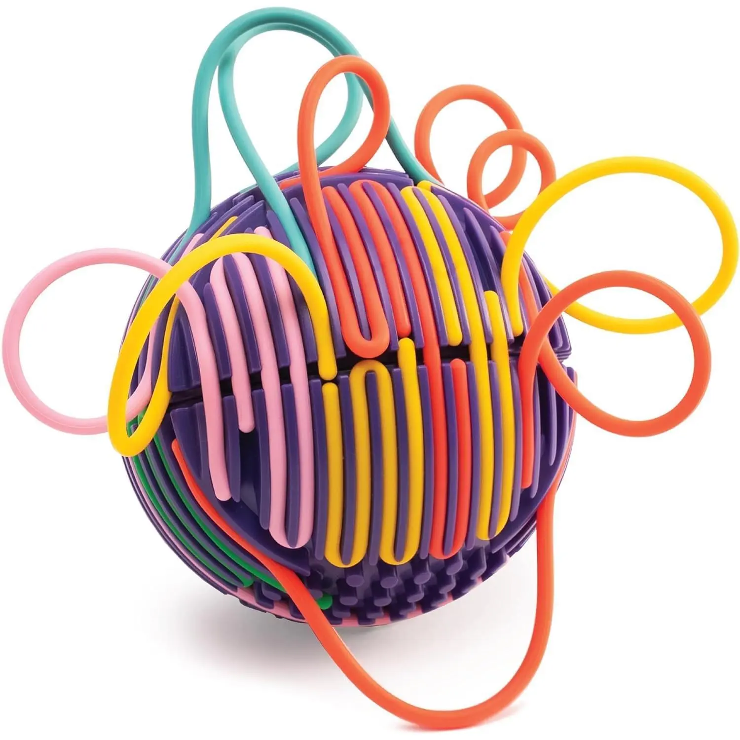 Non-Toxic 24-String 3D Spherical Silicone Sensory Activity Ball - Battery-Free Unisex ADHD Fidget Toy for Focus & Stress Relief, Boosts Hand-Eye Coordination, Portable, Ages 3+ Great Gift