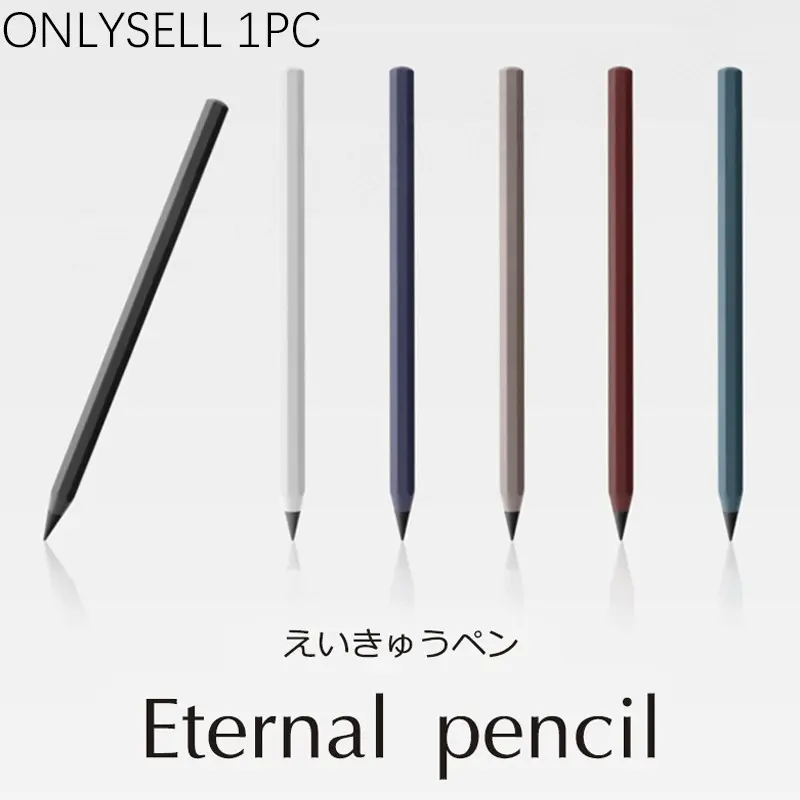Metal Durable High-End Pencil, Japanese Tech No-Sharpening Writing Special Pencil Hb, Long-Lasting Design, No Box Packaging