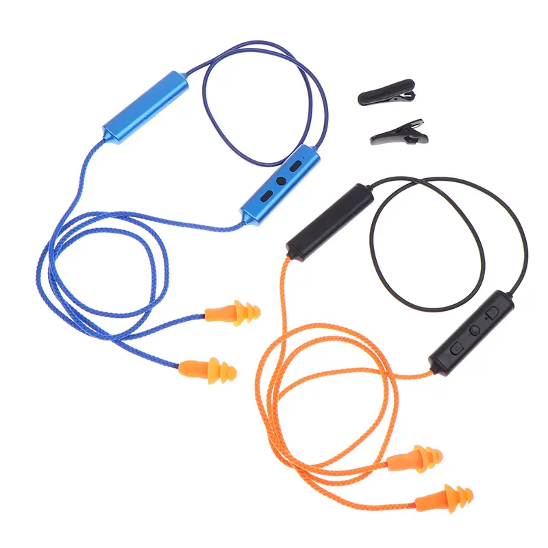 Wired Bluetooth Earbuds Headset - Imitation Work Safety Design, 1m/39.37in Cable, Cotton-Metal Earplug Speakers, Noise Suppression Hearing Protection for Work & Cells Use, Workplace Use