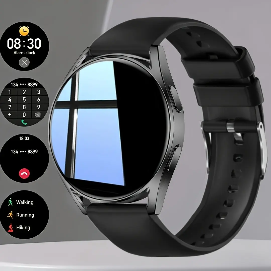 Smart Watch for Men and Women, Multi-Function Sports and Business Timer, Alarm, Wireless Call, Remote Control, Message Notification, Android and iPhone Compatible, USB Charging, Ideal Gift for Valentine's Day, Teacher's Day, Father's Day