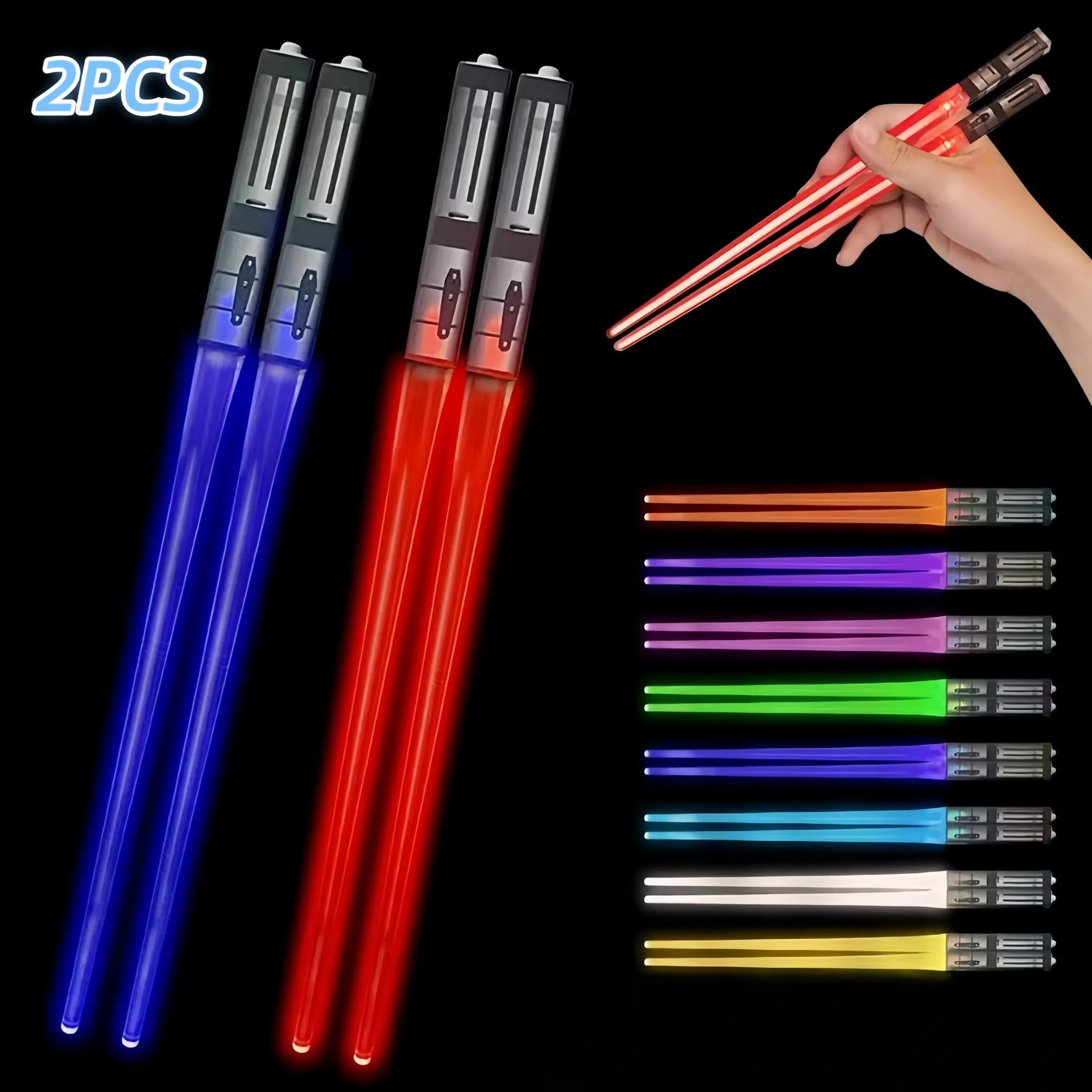 LED Glowing Chopsticks, LED Light Kids Chopsticks, Concert Fluorescent Stick, Flashing Chopsticks, Fun Dining Accessories