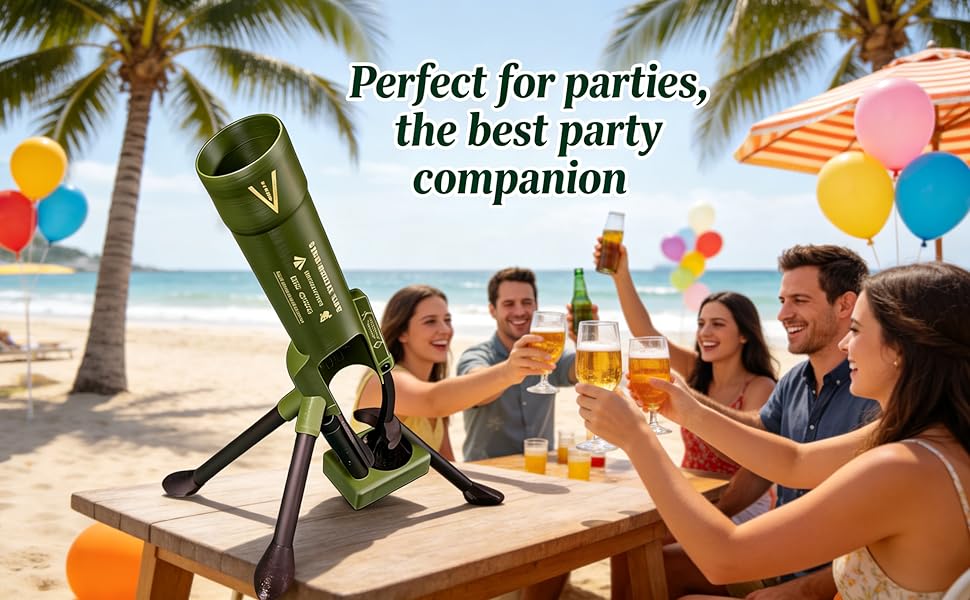 Mortar Bottle Opener Beer Bottle Mortar Opener Tube, 51mm Heavy Duty Tactical Cap Launcher Hands-Free, Funny Beer Bottles Opener For Bars Desks Shelves Home Party Bar Desk Decor