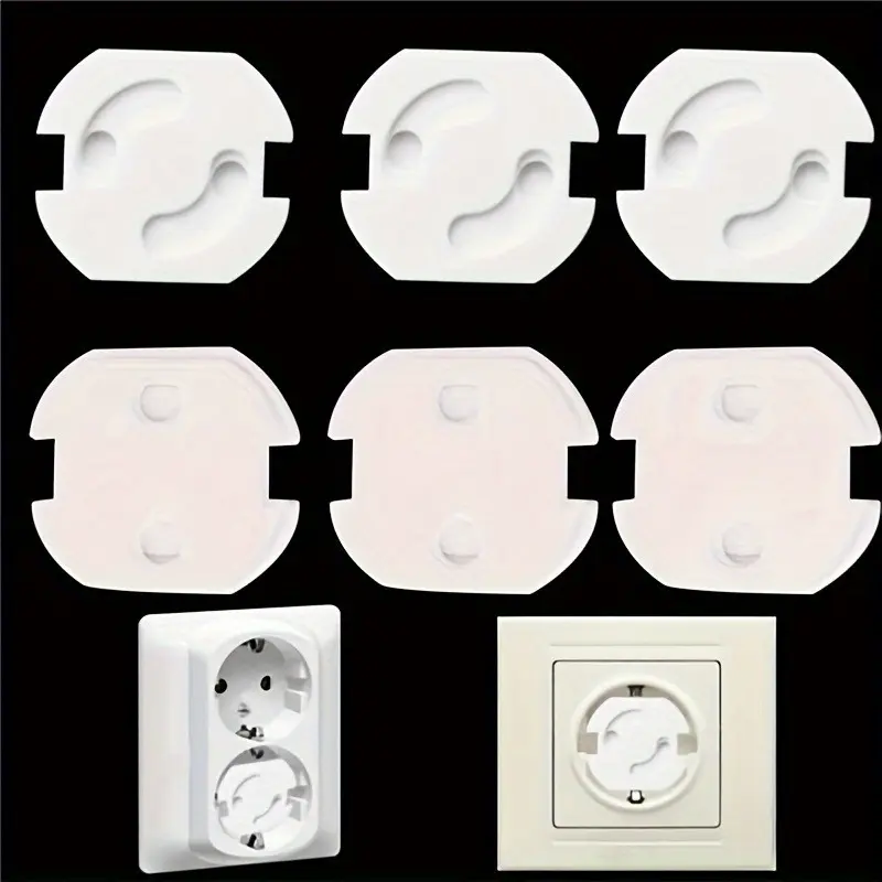 Household Electrical Outlet Covers, Anti-Shock Socket Cover European Version of The Child Safety European Standard Socket Protective Cover Plug Power Jack