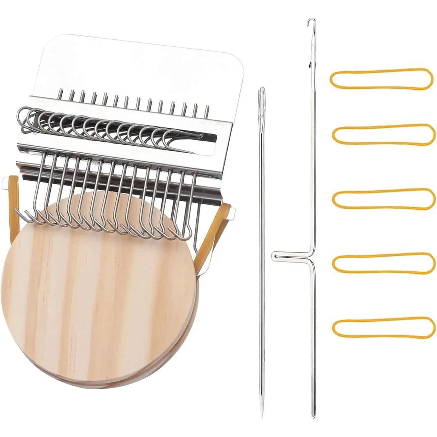 Small Loom Speedweve Type Weave Tool,darning Loom  Mini Mending Convenient Darning Loom for Mending Jeans Socks Clothes Loom Machine Makes Beautiful Stitching Diy Weaving Arts (14 Hooks)