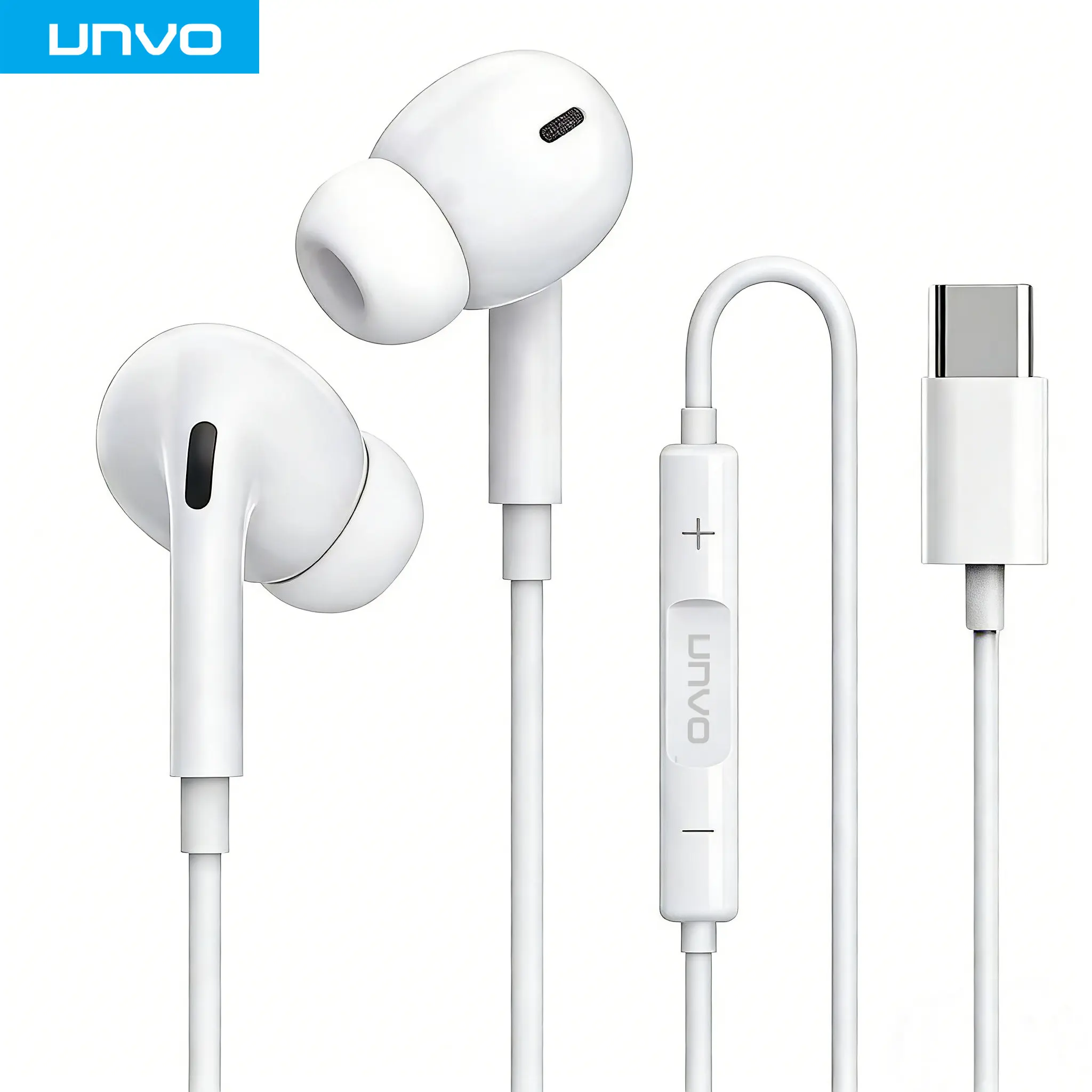 S03max High Version USB-C Headphones for iPad Pro & iPhone 15/16/17 Series, HiFi Stereo Audio Wired In Ear Design Headset Multifunctional Earbuds with Mic & Volume Control Headset, Phone Call Headset