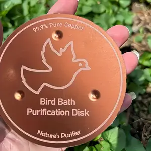 Durable Outdoor Pure Copper Bird Bath Purification Disk, Natural Water Purification, Ideal for Birds and Fish, Garden Supplies