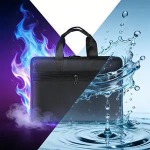 Fireproof Large-Capacity Folder - Durable Folding File Storage Bag, suitable for office, travel, emergency preparedness, portable, fireproof and waterproof