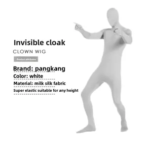 Halloween Ninja Invisibility Costume Black Stage Performance Outfit Invisible Clothing for Men Adult Halloween Party Cosplay Outfit