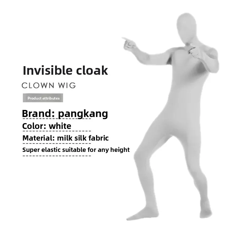 Halloween Ninja Invisibility Costume Black Stage Performance Outfit Invisible Clothing for Men Adult Halloween Party Cosplay Outfit