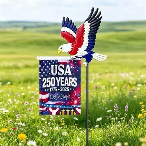 250th Anniversary America 9.4x6.5Inch Garden Flags,Eagle Garden Stakes with USA 1776-2026 Yard Sign Double-Sided Waterproof Flag,4th of July Patriotic Decorations Outdoor Independence Memorial Day