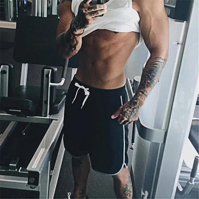 Kyn Apparel Summer Cool Breathable Quick Dry Casual Shorts Gym Bodybuilding Fitness Training Pants Mens Elastic Waist Mesh Sport Short Pants