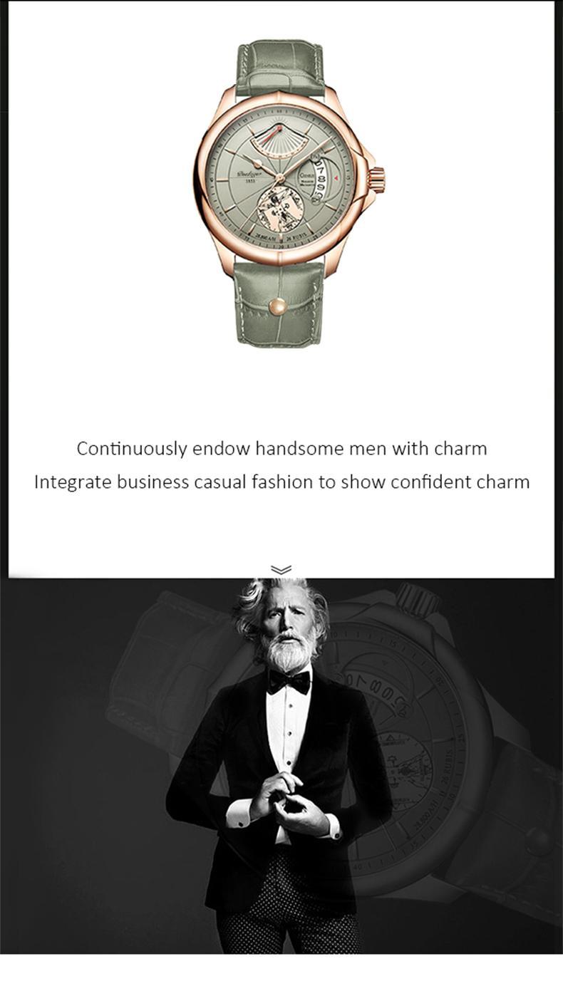 Classic Men's Business Watch with Leather Strap, Analog Quartz Movement with Date Display, Daily Waterproof, Quartz Watch, Waterproof For Daily Wear, Calendar Dial, Round Face, Quartz Drive